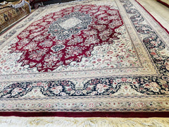 Exquisite Mint Hand-Knotted Peshawar Oriental Wool Rug – 9' x 12' Rugistan