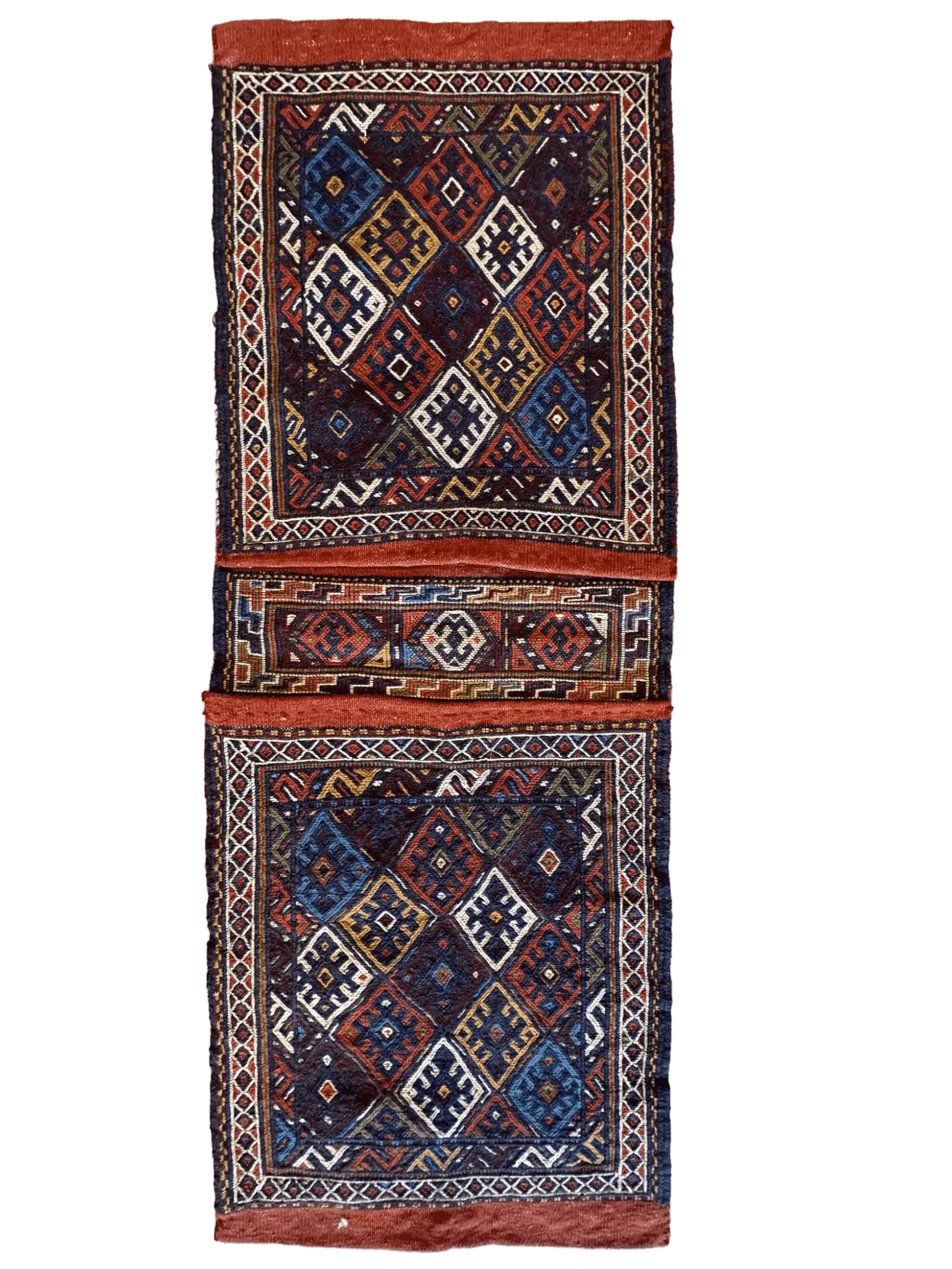 Exquisite Persian Qashqai Nomadic Vintage Khorjin ‘Saddle bag’ Rugistan