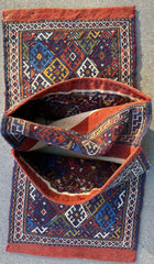 Exquisite Persian Qashqai Nomadic Vintage Khorjin ‘Saddle bag’ Rugistan