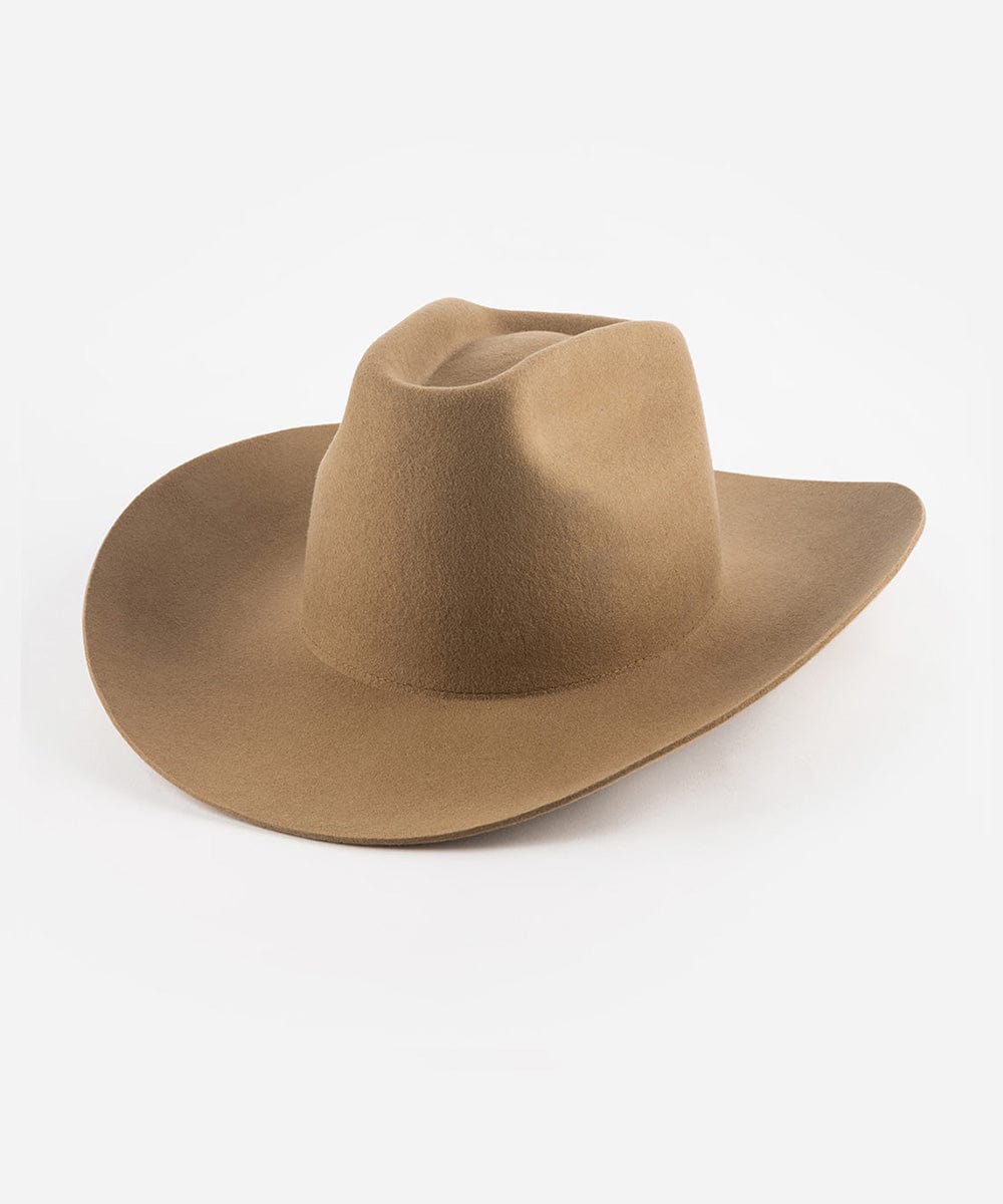 Brown cowboy hat on a white background