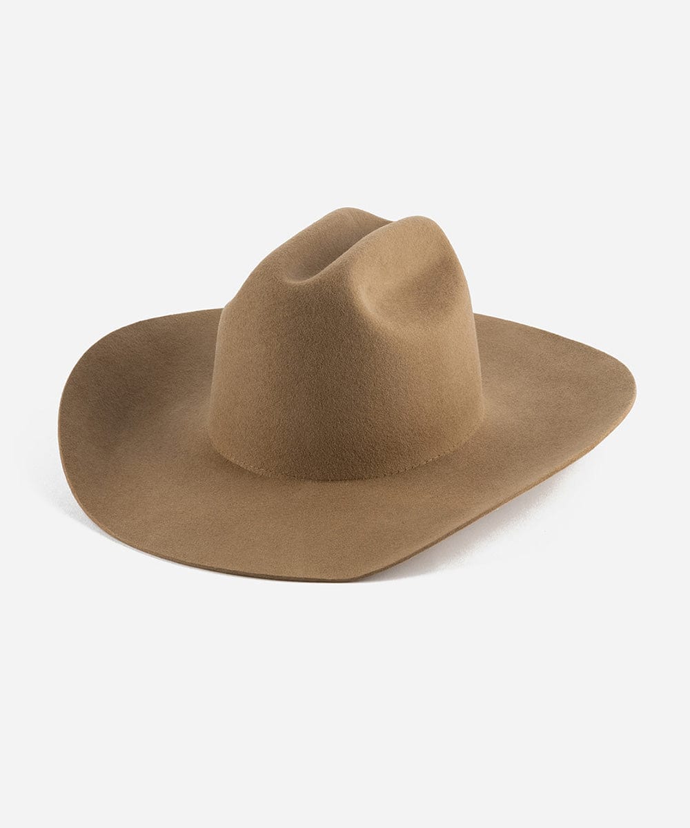 Brown cowboy hat on a white background