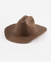 Brown cowboy hat on a white background