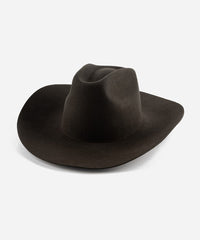 Brown cowboy hat on a white background