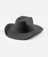 Dark gray cowboy hat on a white background