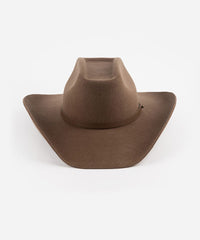 Brown cowboy hat on a white background