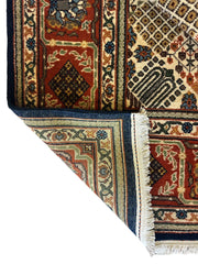 Hand-Knotted Indo-Joshegan Wool Rug – 12'2" x 9'1" – Geometric Medallion Design, Rich Warm Palette Rugistan