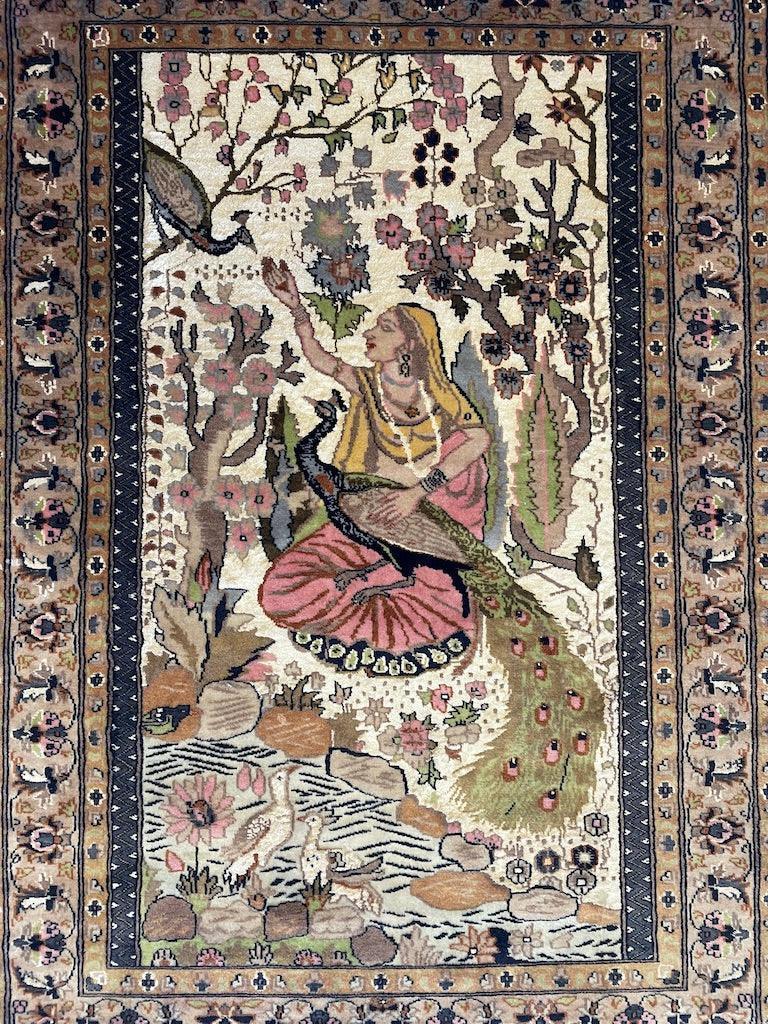 Fine Handmade Pictorial Rug 71'’ x 48'’ Rugistan