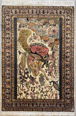 Fine Handmade Pictorial Rug 71'’ x 48'’ Rugistan