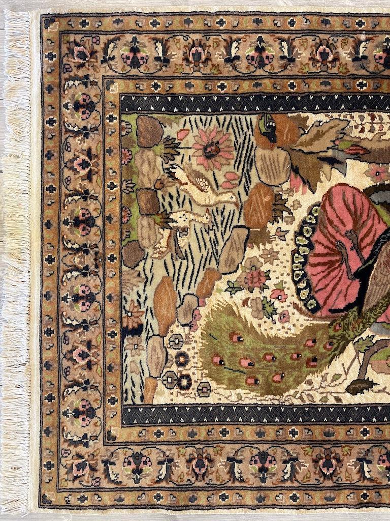 Fine Handmade Pictorial Rug 71'’ x 48'’ Rugistan