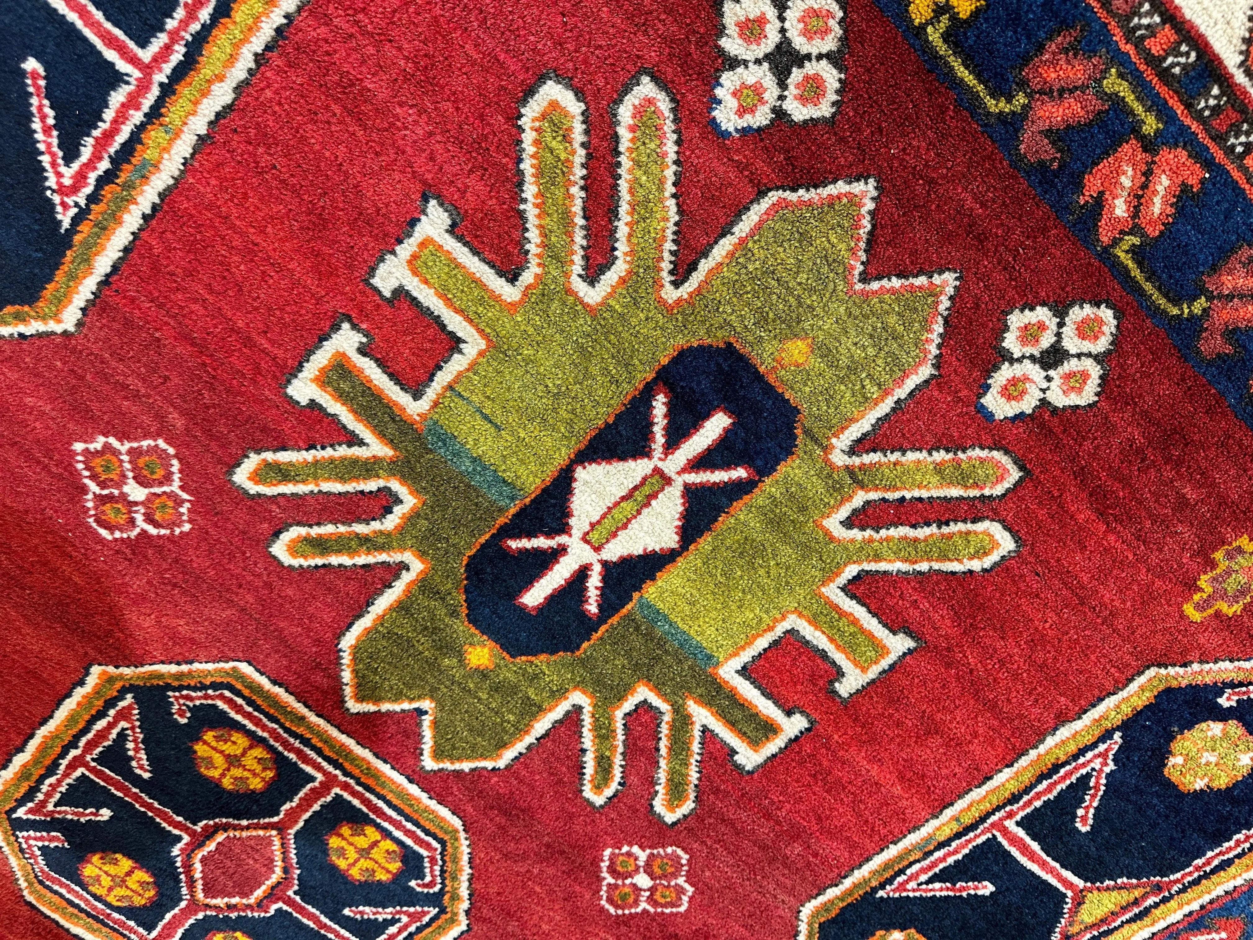 Hand-Knotted Persian Meshgin Wool Rug – 5’ x 11’ – Vintage Tribal Masterpiece Rugistan