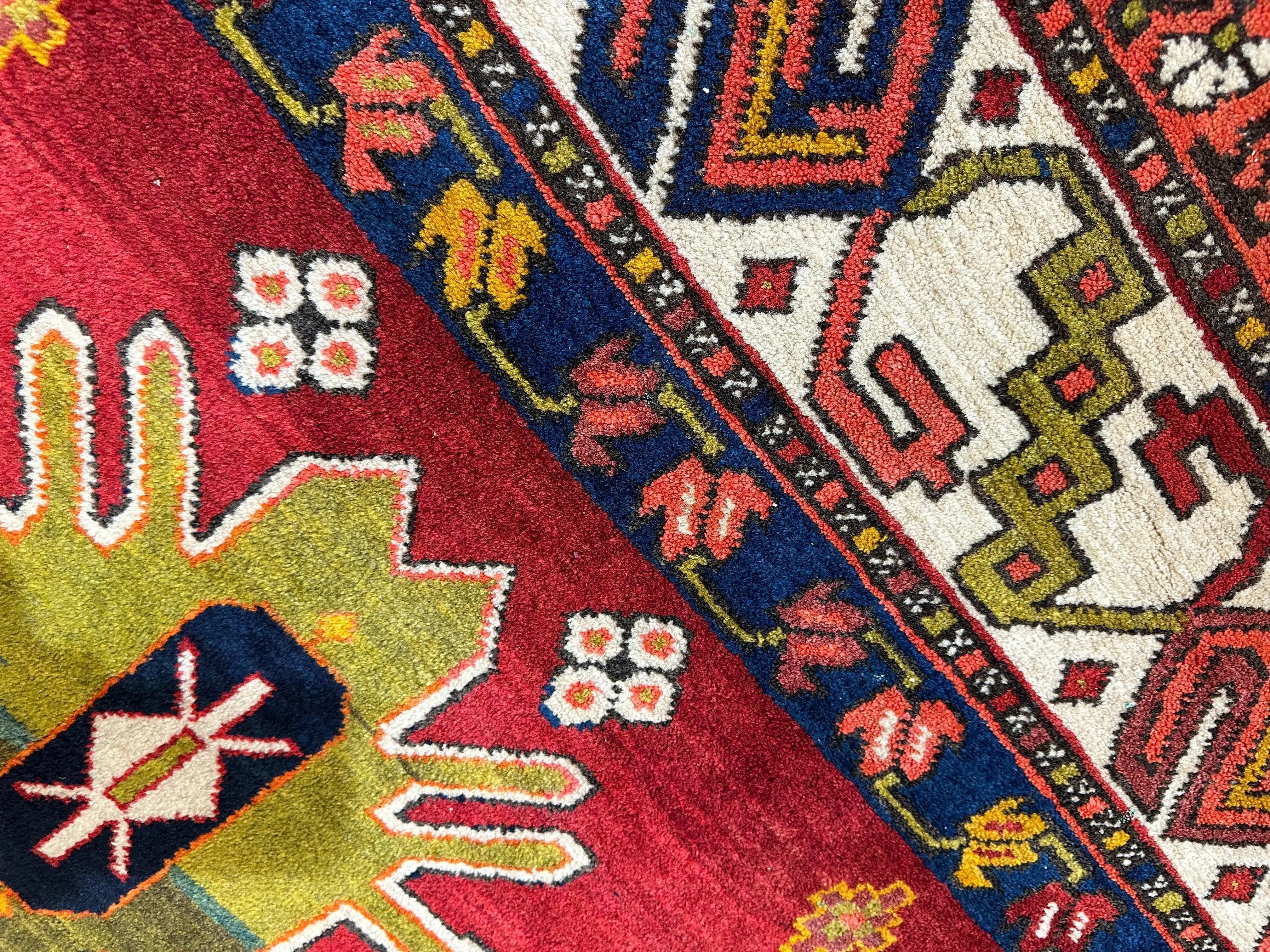 Hand-Knotted Persian Meshgin Wool Rug – 5’ x 11’ – Vintage Tribal Masterpiece Rugistan