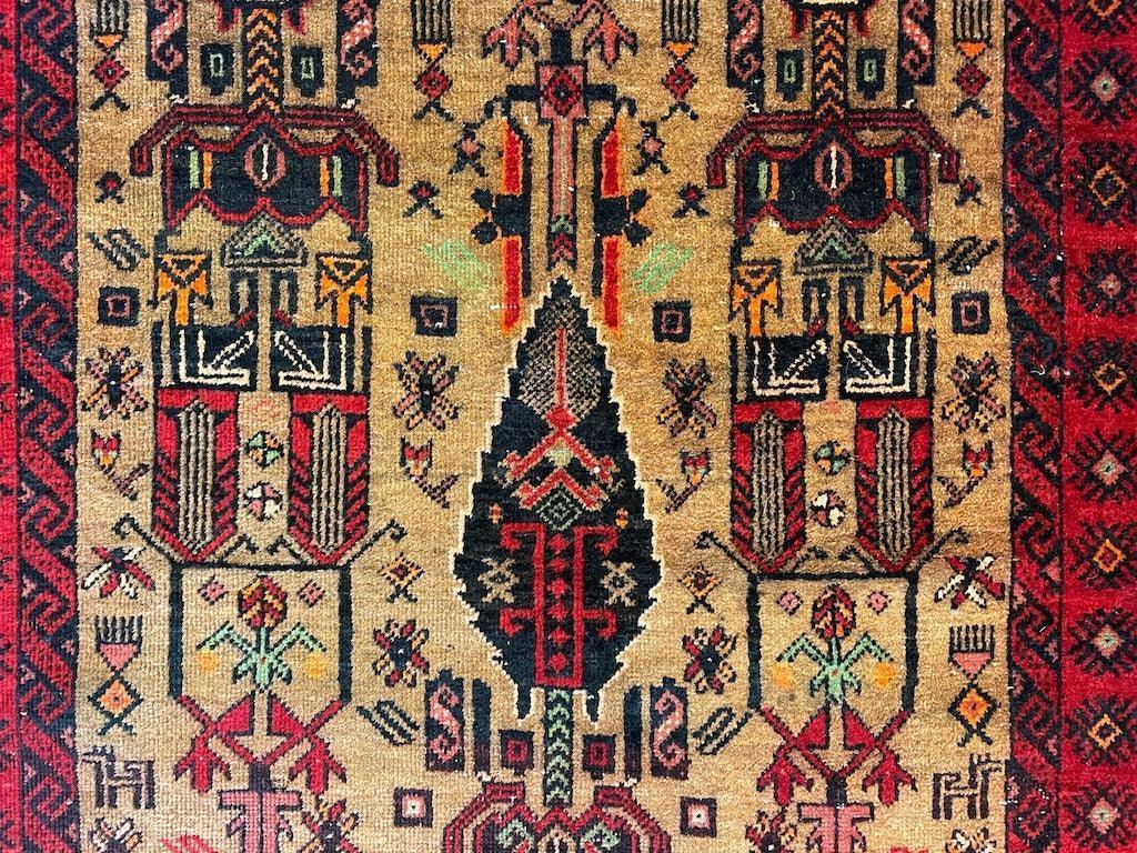Fine Vintage Wool Baluch Rug 6x4 ft Rugistan