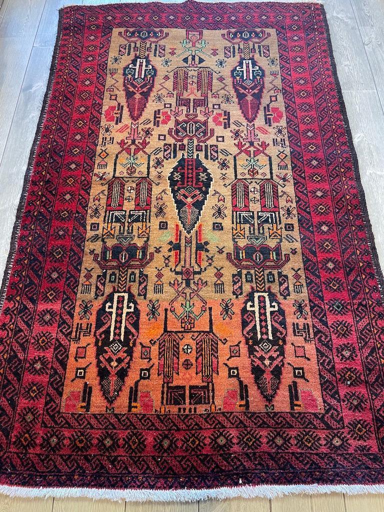 Fine Vintage Wool Baluch Rug 6x4 ft Rugistan