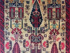 Fine Vintage Wool Baluch Rug 6x4 ft Rugistan