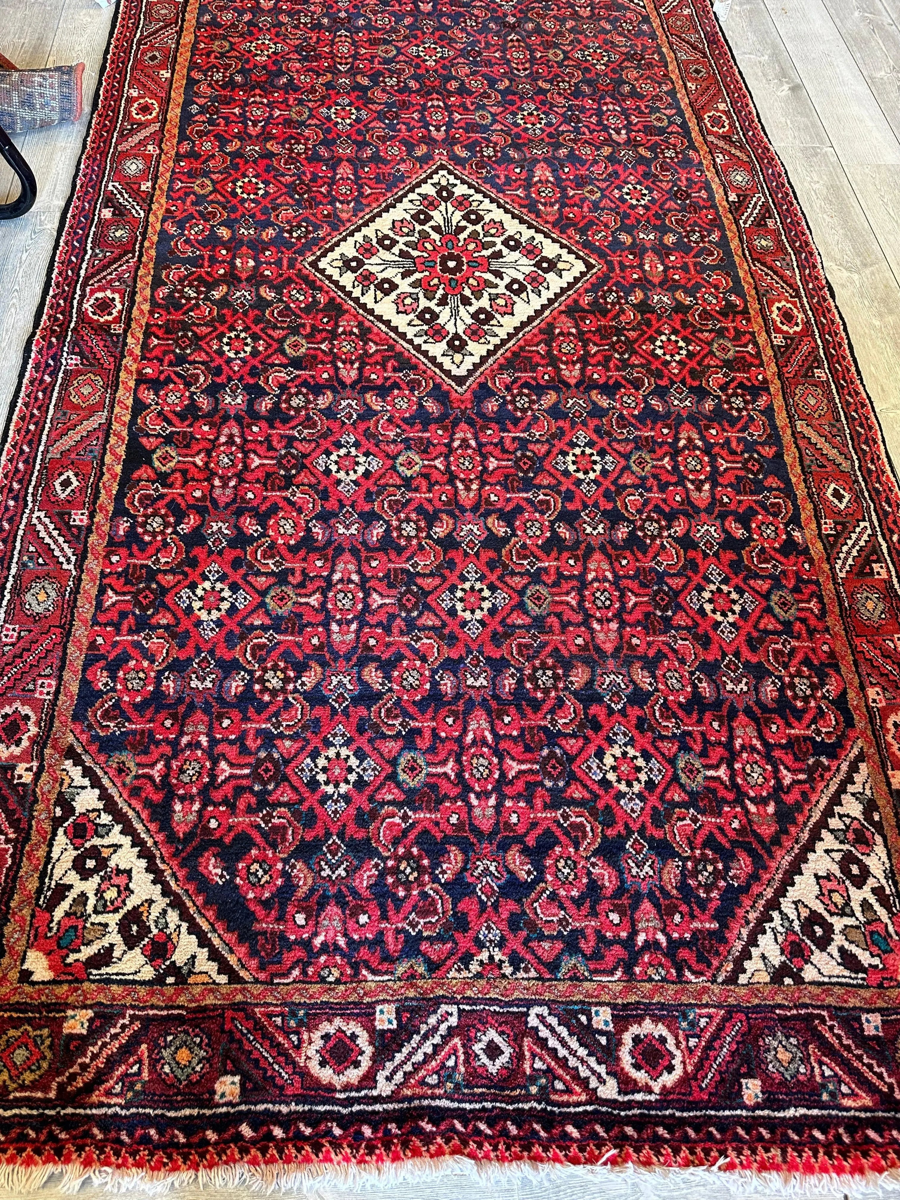 Fine Vintage Zagheh Persian Area Rug 10'4'' x 5'5'' Rugistan