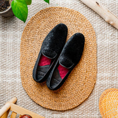 10-520-BLK FORMAL II Velvet Tuxedo Shoe, Black