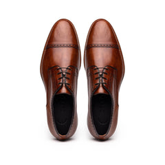 25-548-CGN GIOVANNI Italian Calfskin Lace Up Cognac