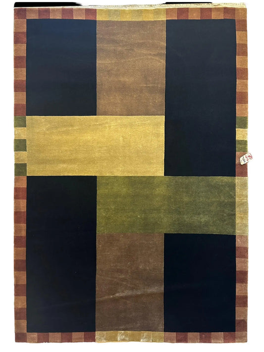 Hand Knotted Modern Wool Rug 6’2” x 9’ Rugistan