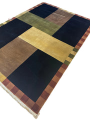 Hand Knotted Modern Wool Rug 6’2” x 9’ Rugistan