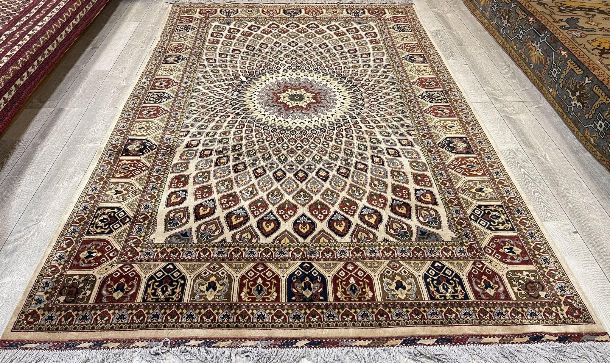 Handmade Afghani Gumbad Dome Area Rug 7x10 ft Rugistan