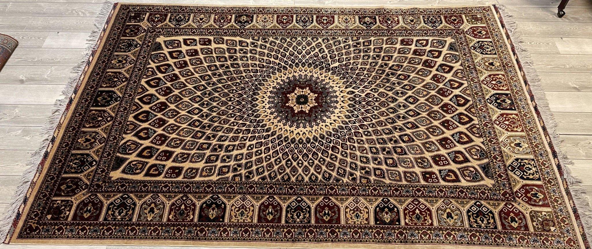 Handmade Afghani Gumbad Dome Area Rug 7x10 ft Rugistan