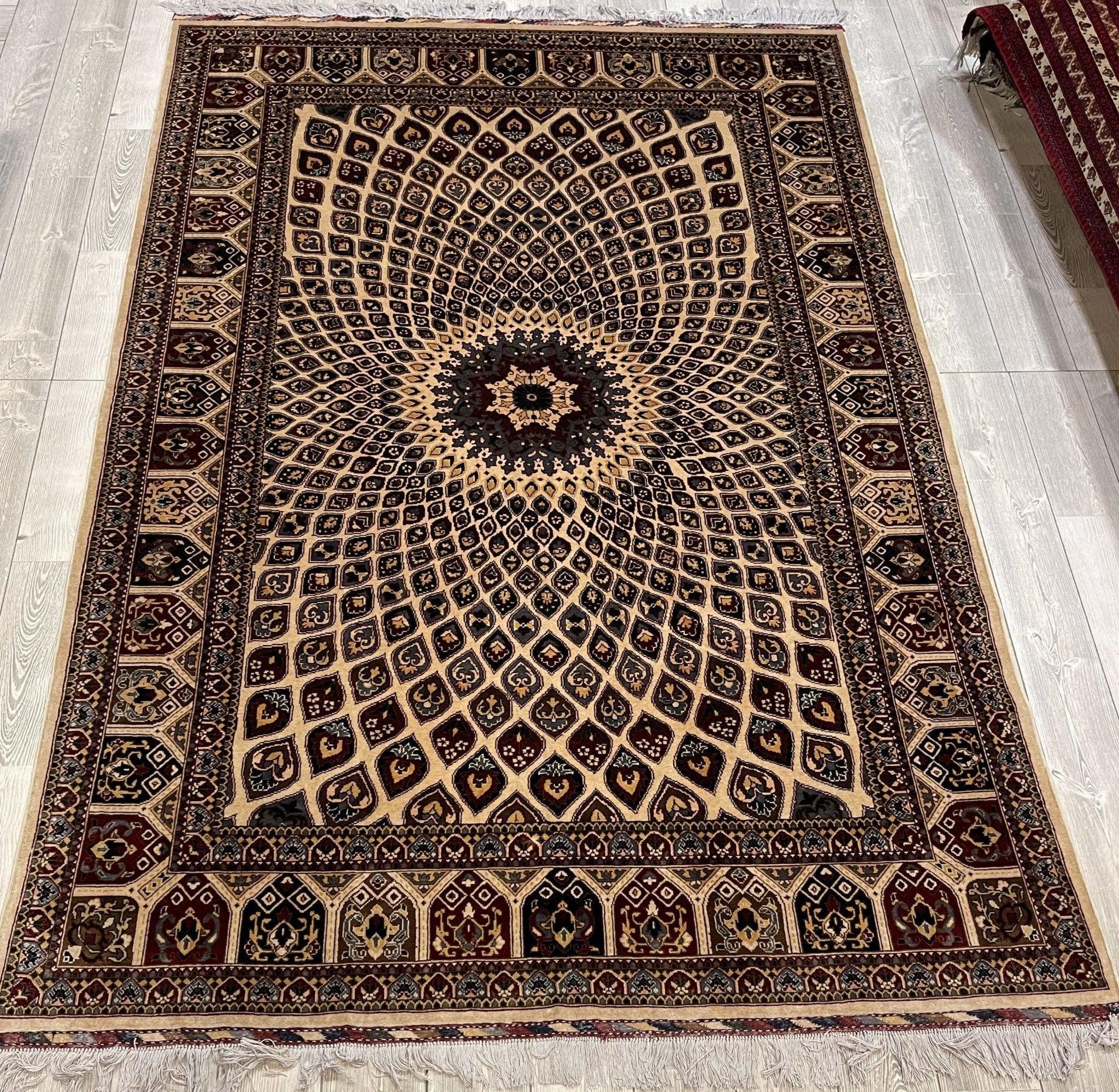 Handmade Afghani Gumbad Dome Area Rug 7x10 ft Rugistan