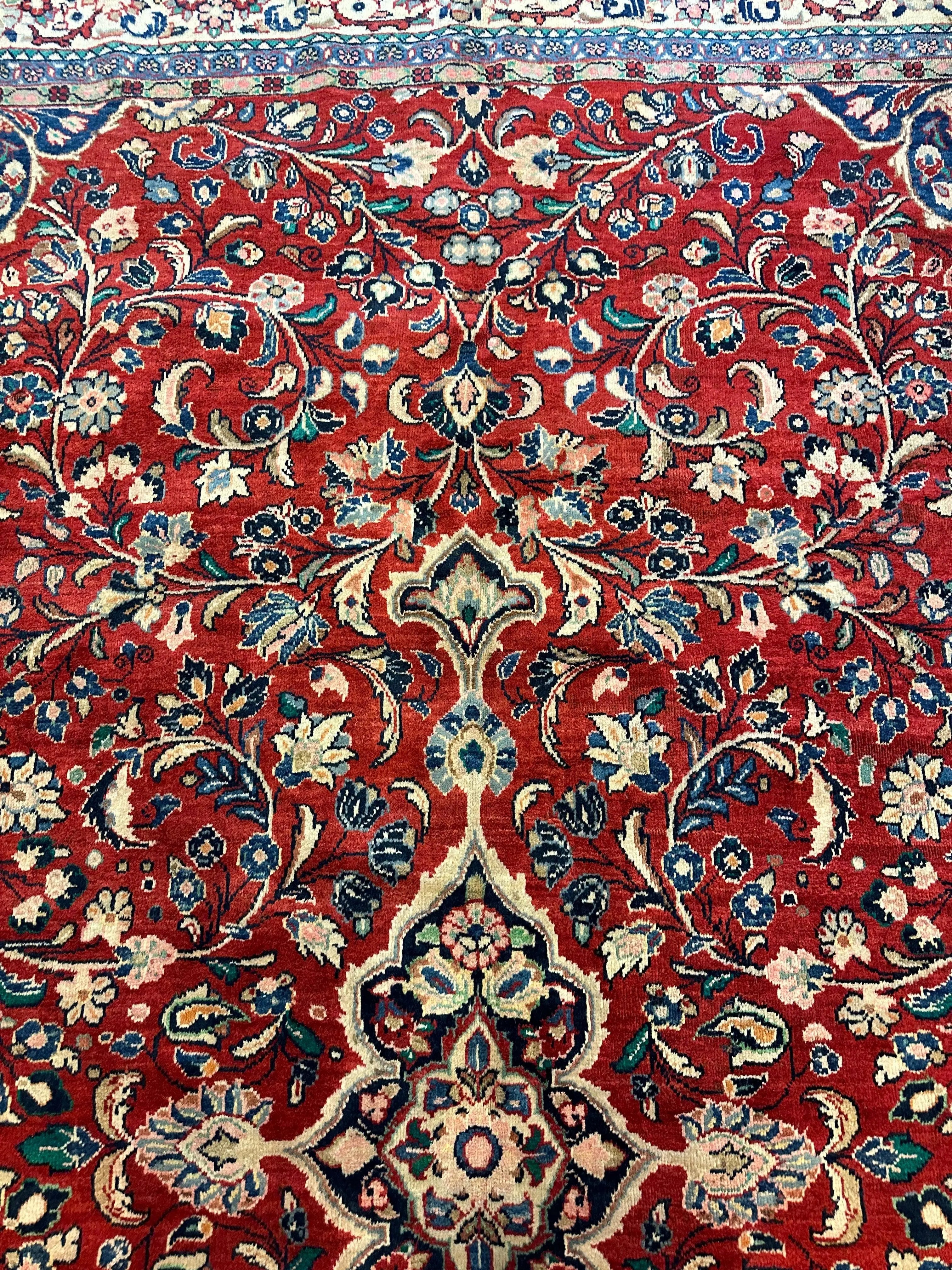 Handmade One-of-a-Kind Persian Mahal Rug - 10’ x 12’10” Rugistan