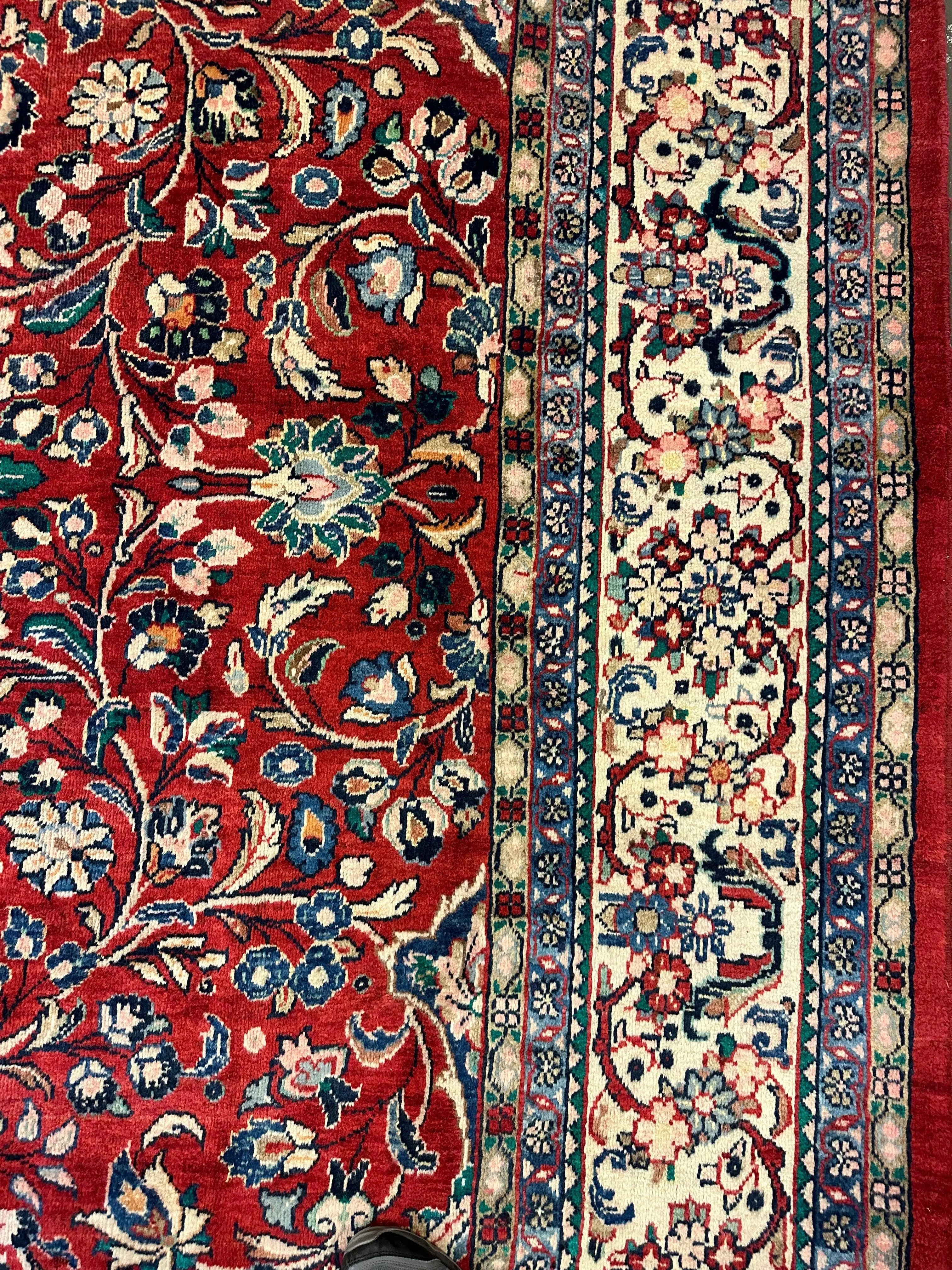 Handmade One-of-a-Kind Persian Mahal Rug - 10’ x 12’10” Rugistan