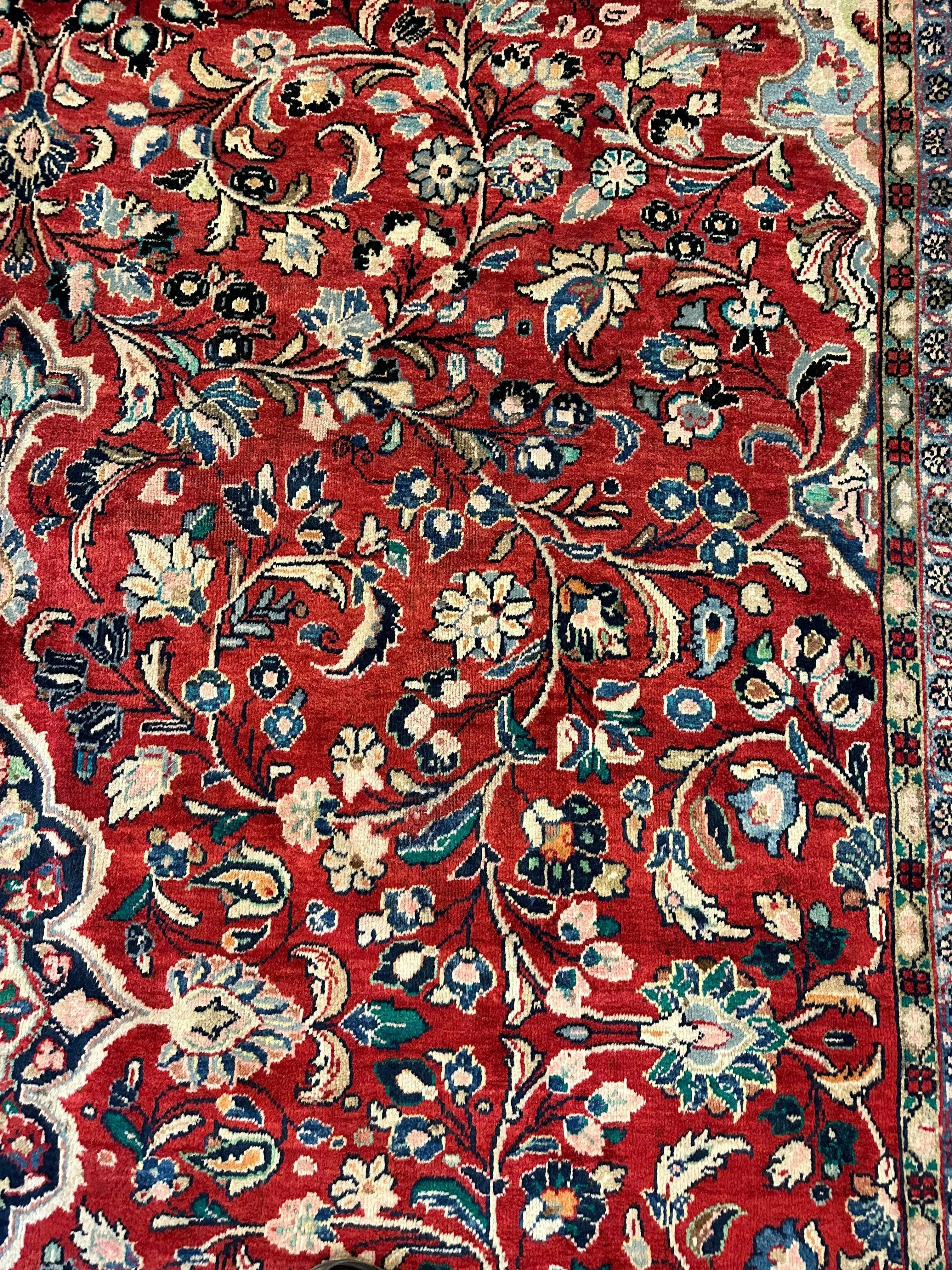 Handmade One-of-a-Kind Persian Mahal Rug - 10’ x 12’10” Rugistan