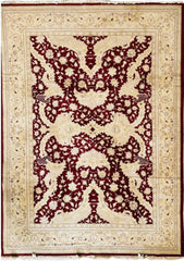 Hand-Knotted Pak-Ziegler Wool Rug – 8'7" x 11'7" – Traditional Design, Warm Earth Tones Rugistan