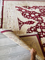 Hand-Knotted Pak-Ziegler Wool Rug – 8'7" x 11'7" – Traditional Design, Warm Earth Tones Rugistan