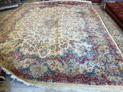 Handmade Vintage 1930's Kirman 10x13 area Rug Rugistan