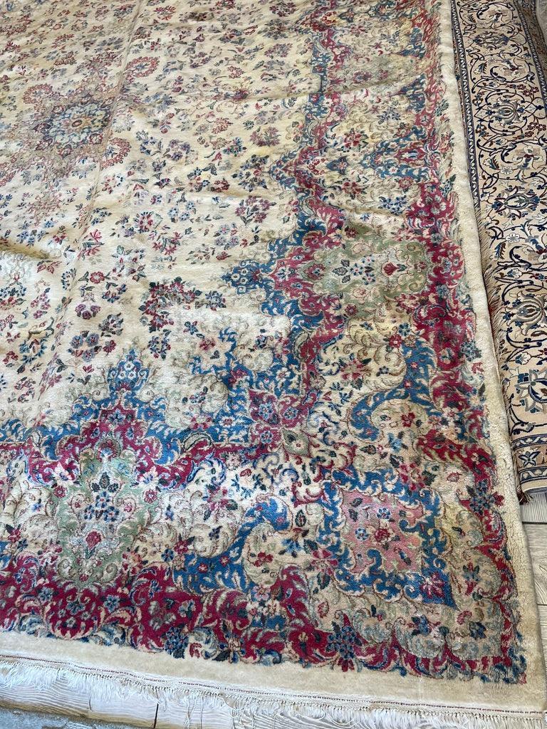 Handmade Vintage 1930's Kirman 10x13 area Rug Rugistan