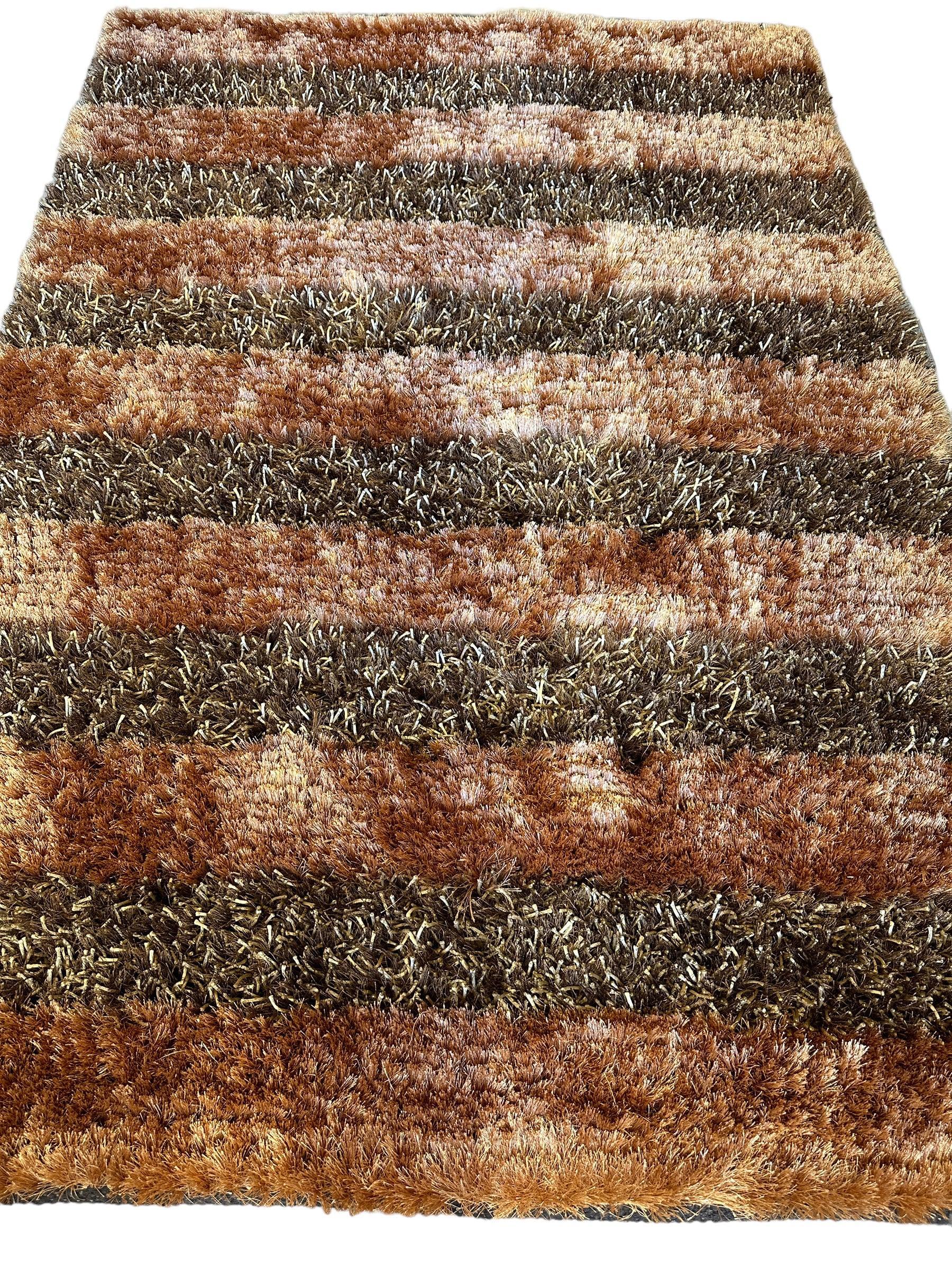 Handwoven Multi-Tone 2” Shag Rug 4 x 6 Rugistan