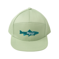 Light green cap with a fish logo and 'Kii Weft' text on a white background