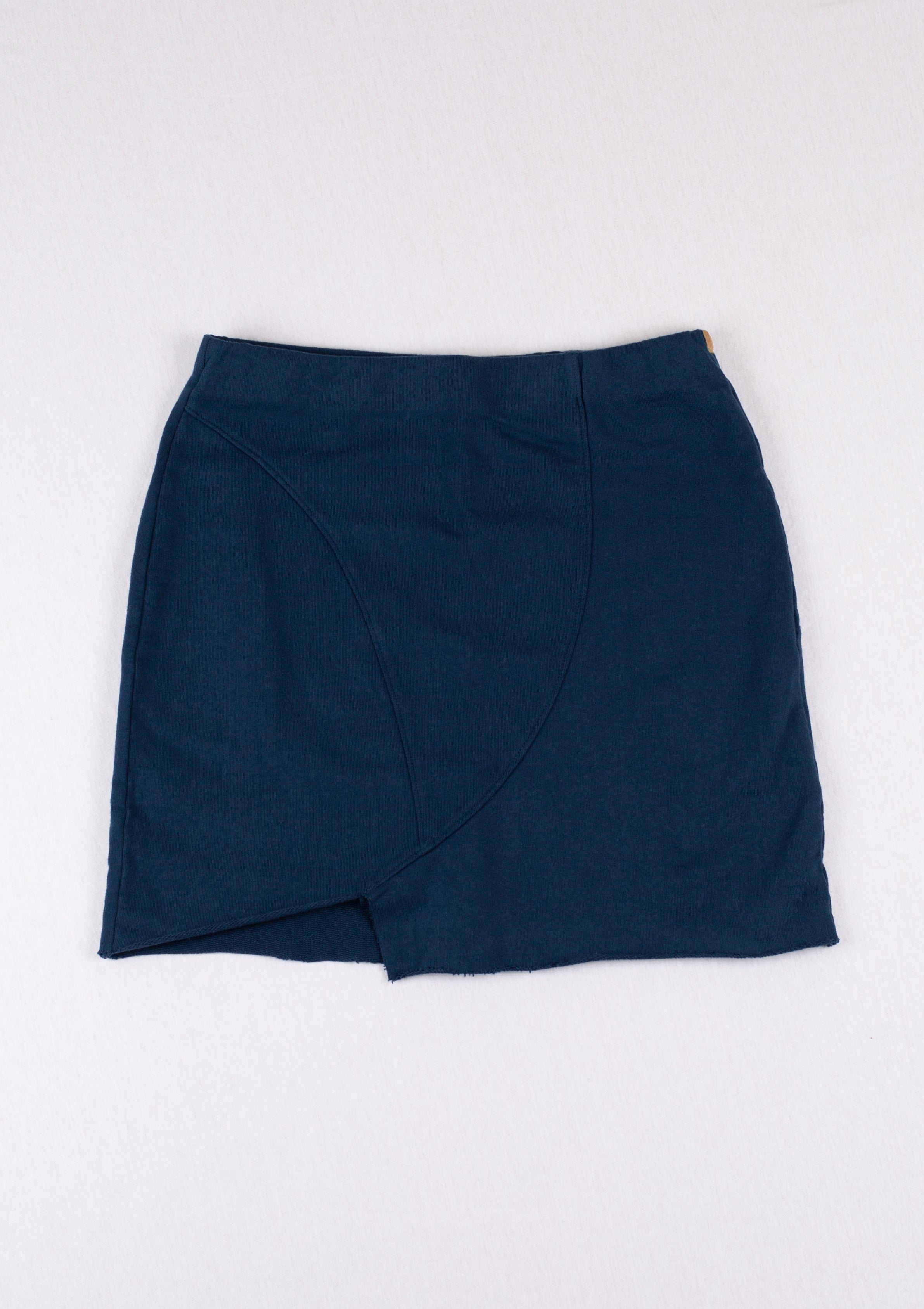 Navy blue skirt on a white background