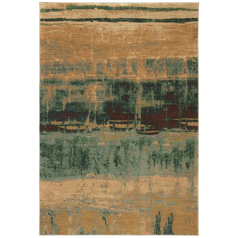 Karastan Artois Mericourt Teal Closeout Area Rug 5’6”x 8'3" Rugistan