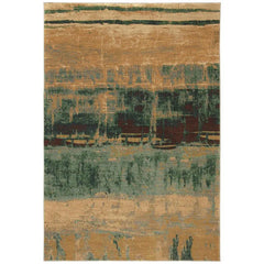 Karastan Artois Mericourt Teal Closeout Area Rug 5’6”x 8'3" Rugistan