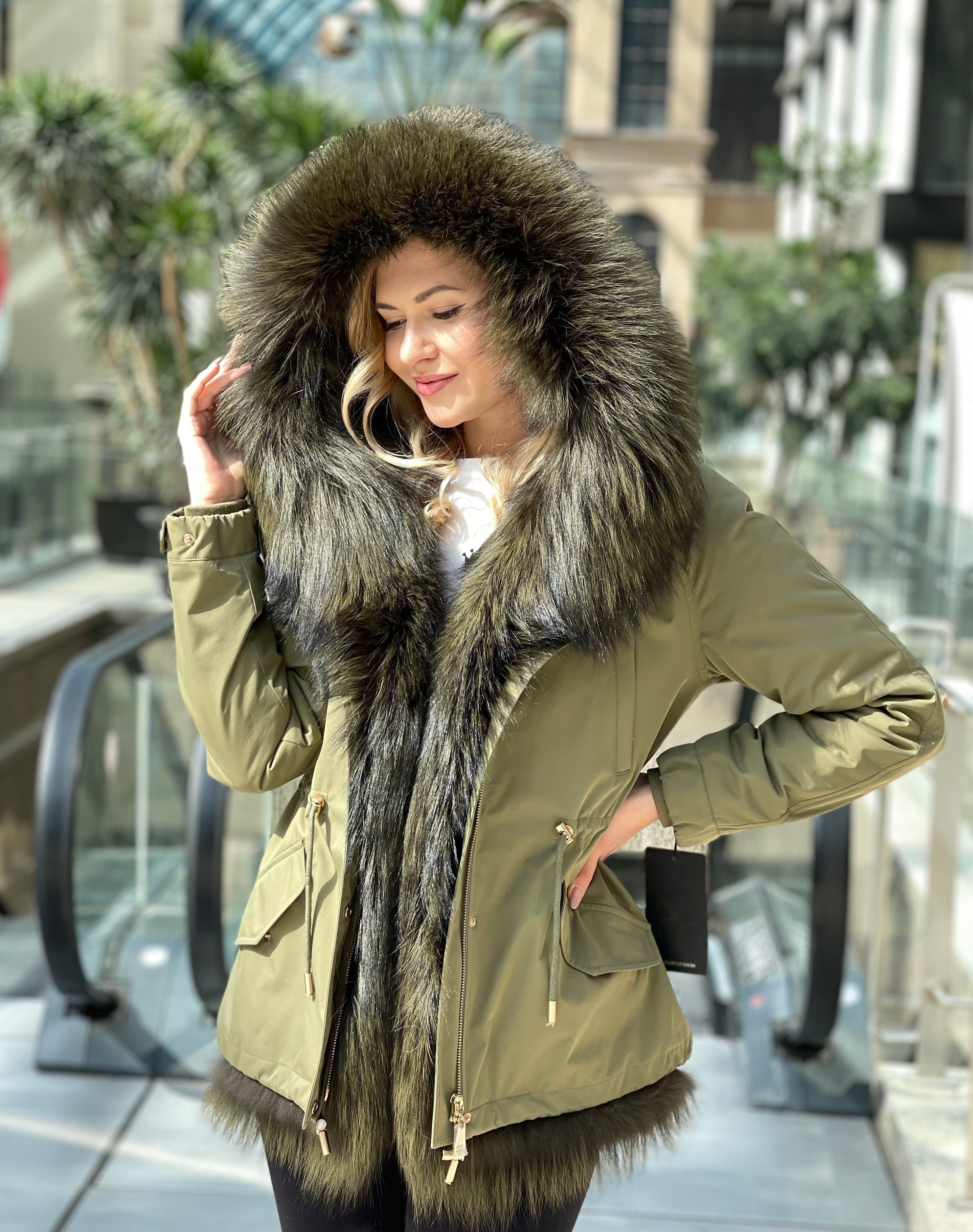 Genuine Silver Fox Fur Parka with Rabbit Fur Insulation Alaska® Outerwear Company
