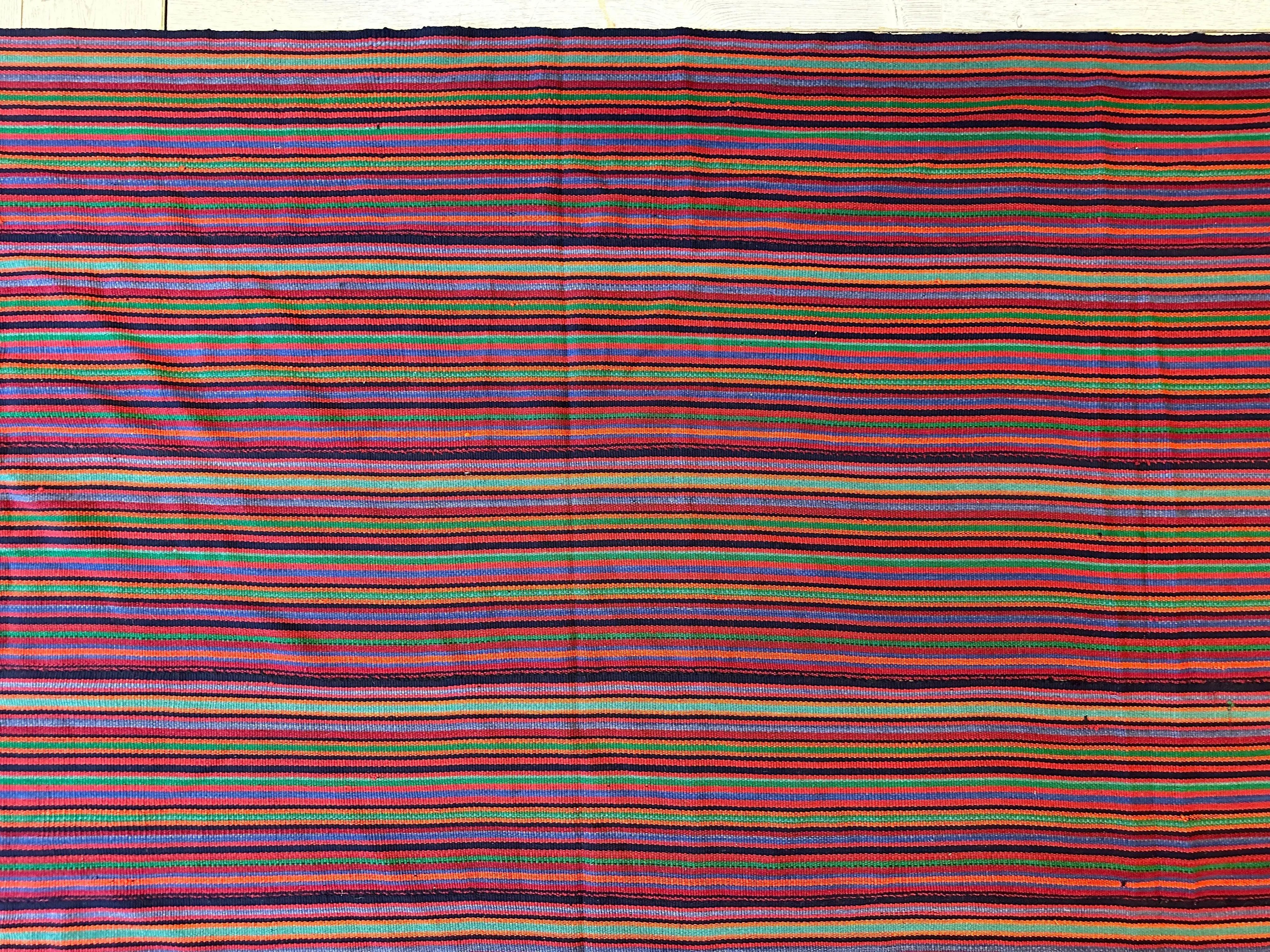 Large Antique Persian Square Rug Jajim Design 9 x 9 Ft Rugistan