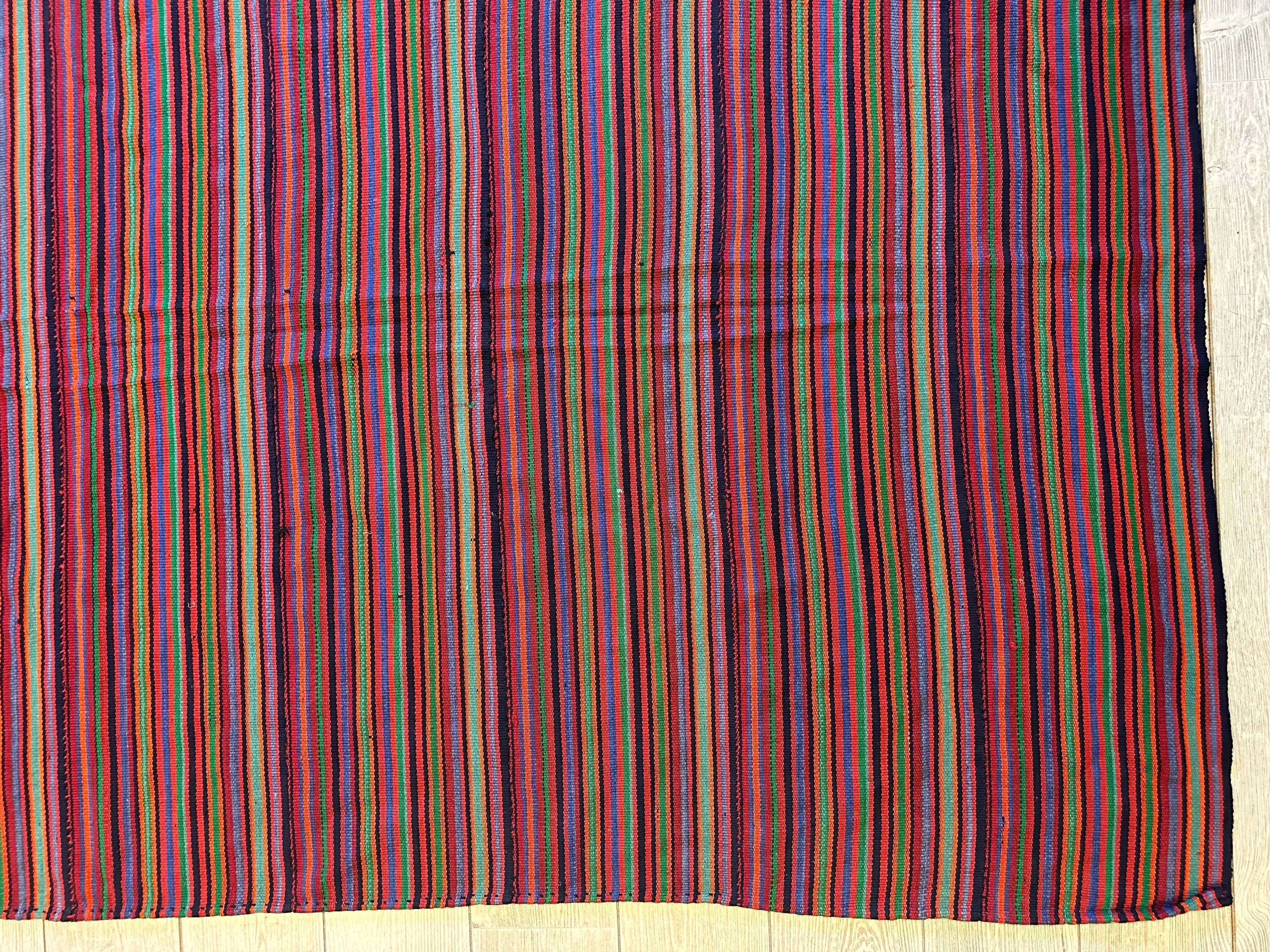 Large Antique Persian Square Rug Jajim Design 9 x 9 Ft Rugistan