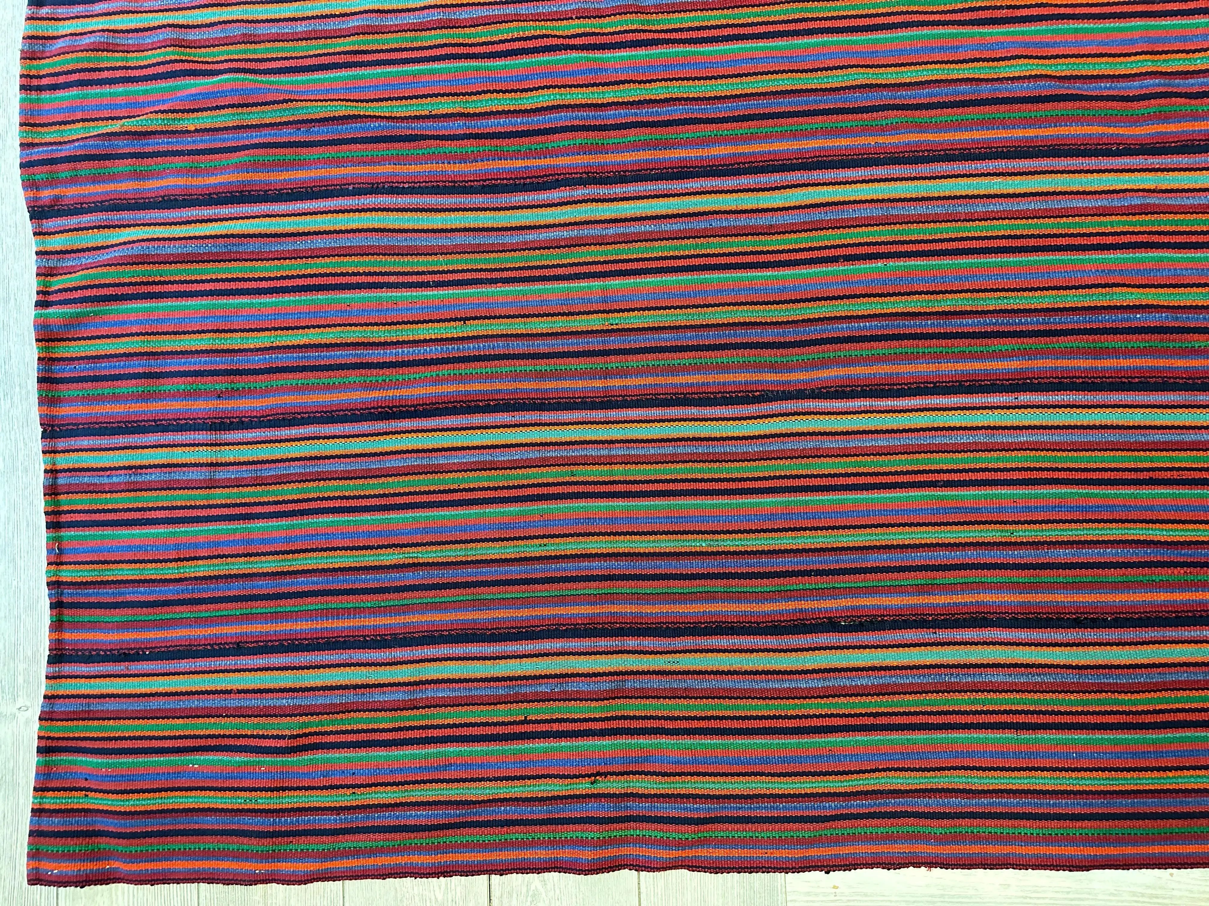 Large Antique Persian Square Rug Jajim Design 9 x 9 Ft Rugistan