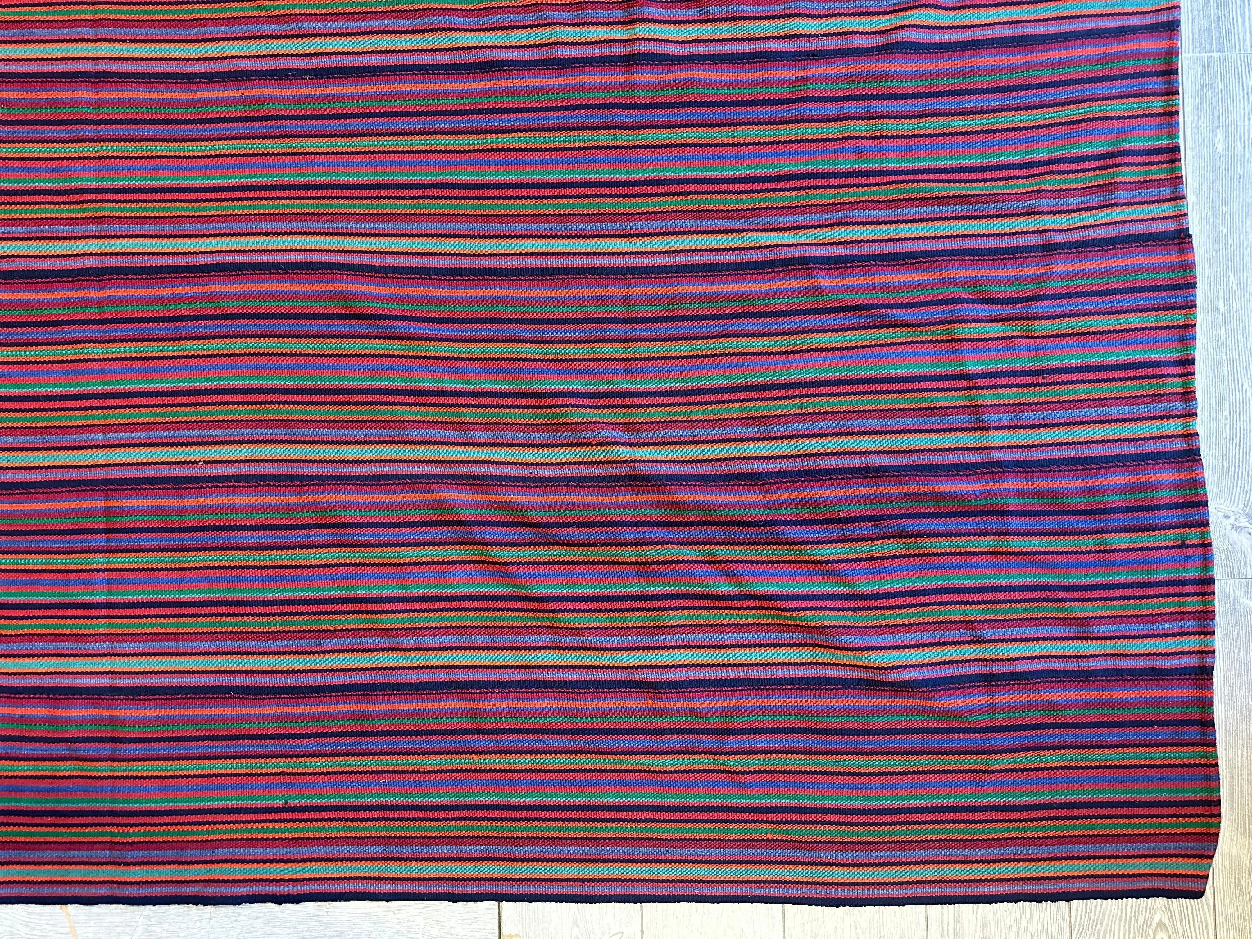 Large Antique Persian Square Rug Jajim Design 9 x 9 Ft Rugistan