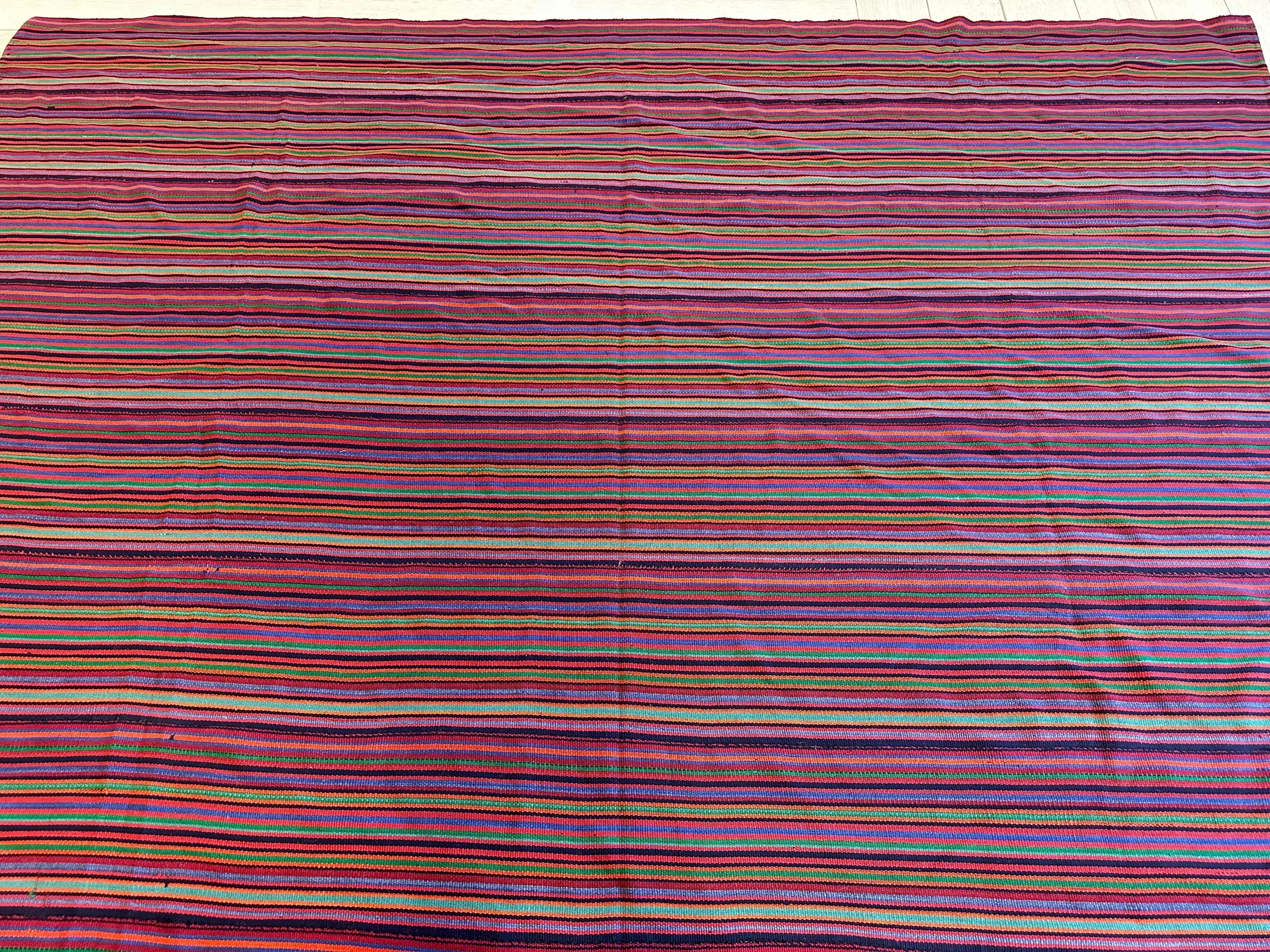 Large Antique Persian Square Rug Jajim Design 9 x 9 Ft Rugistan