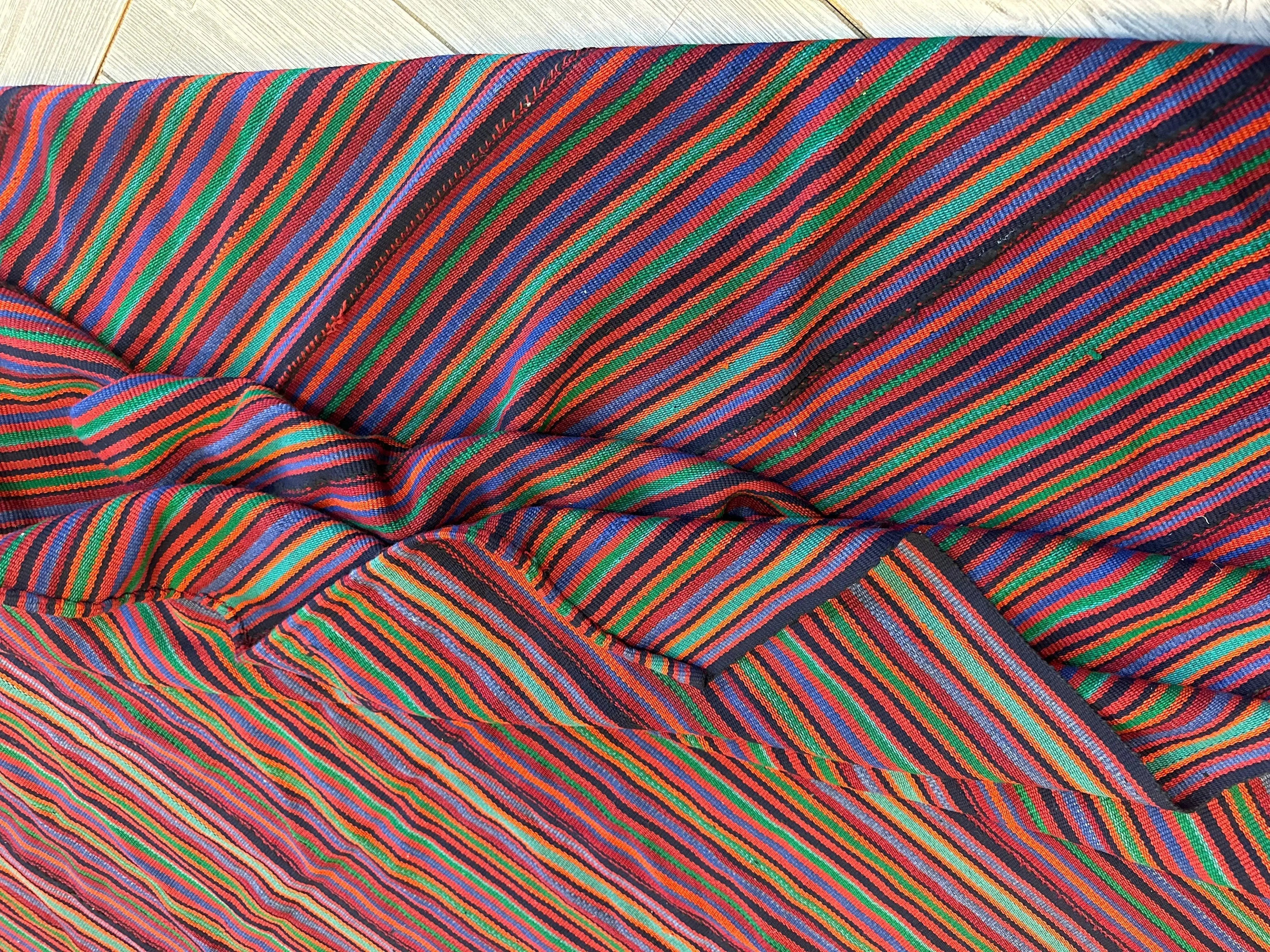 Large Antique Persian Square Rug Jajim Design 9 x 9 Ft Rugistan