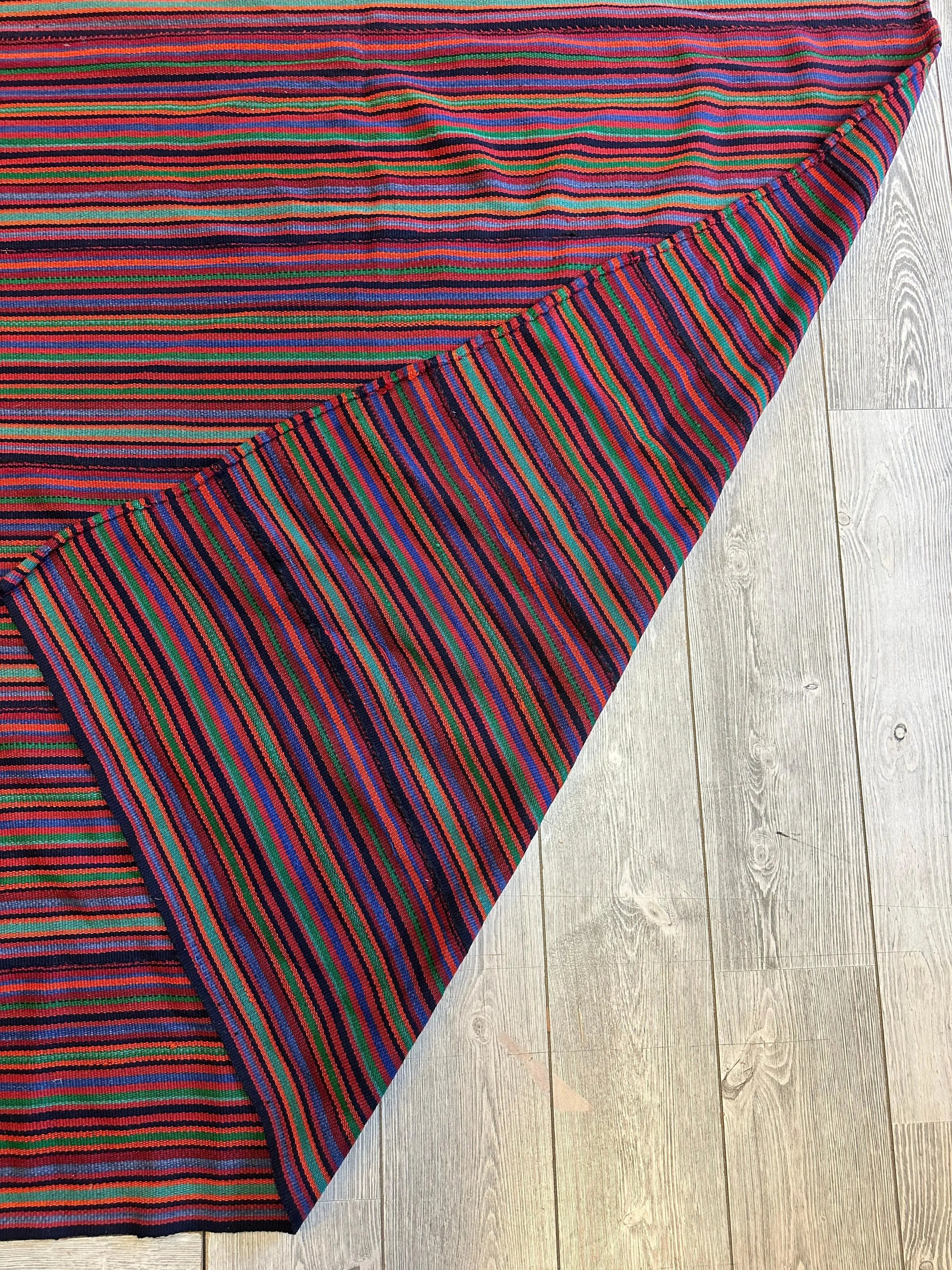 Large Antique Persian Square Rug Jajim Design 9 x 9 Ft Rugistan