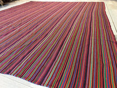 Large Antique Persian Square Rug Jajim Design 9 x 9 Ft Rugistan