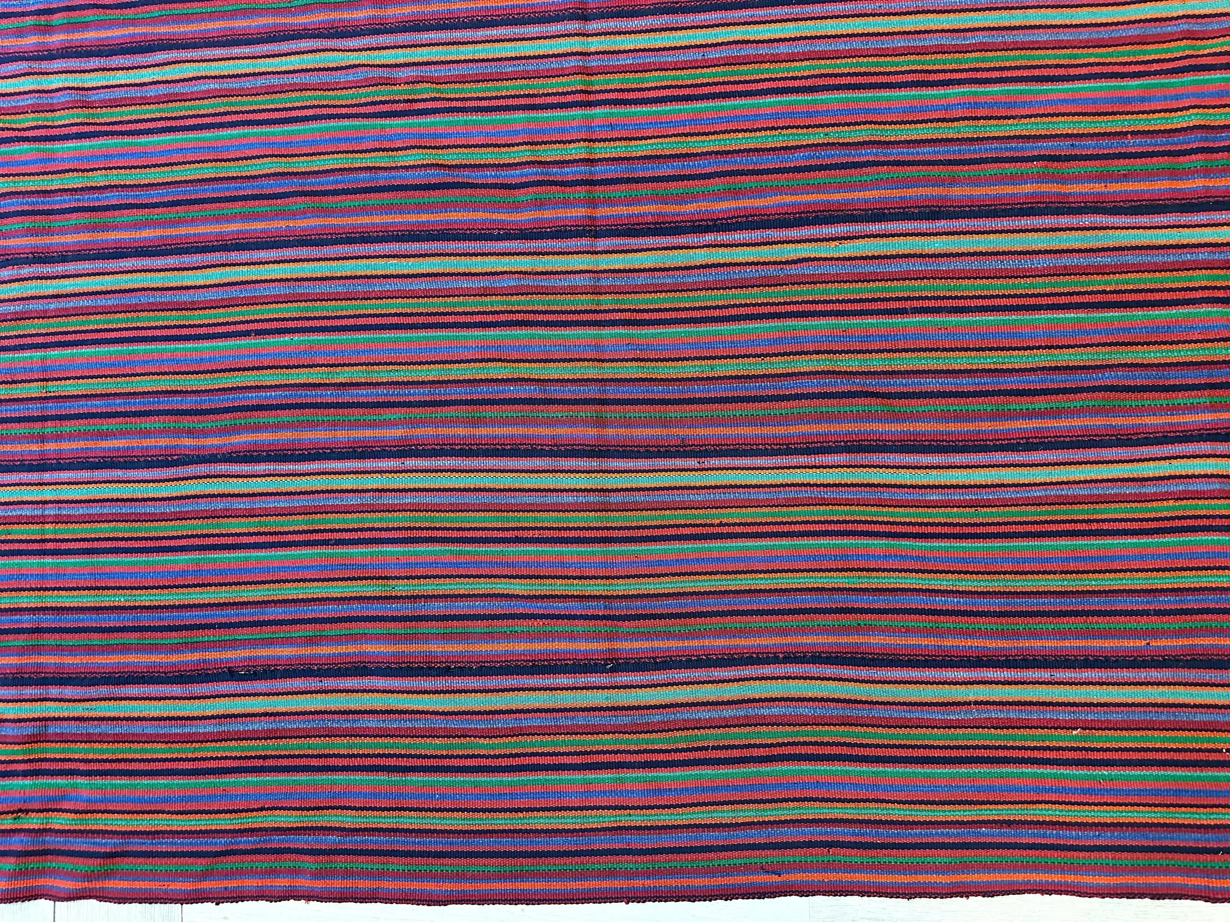 Large Antique Persian Square Rug Jajim Design 9 x 9 Ft Rugistan