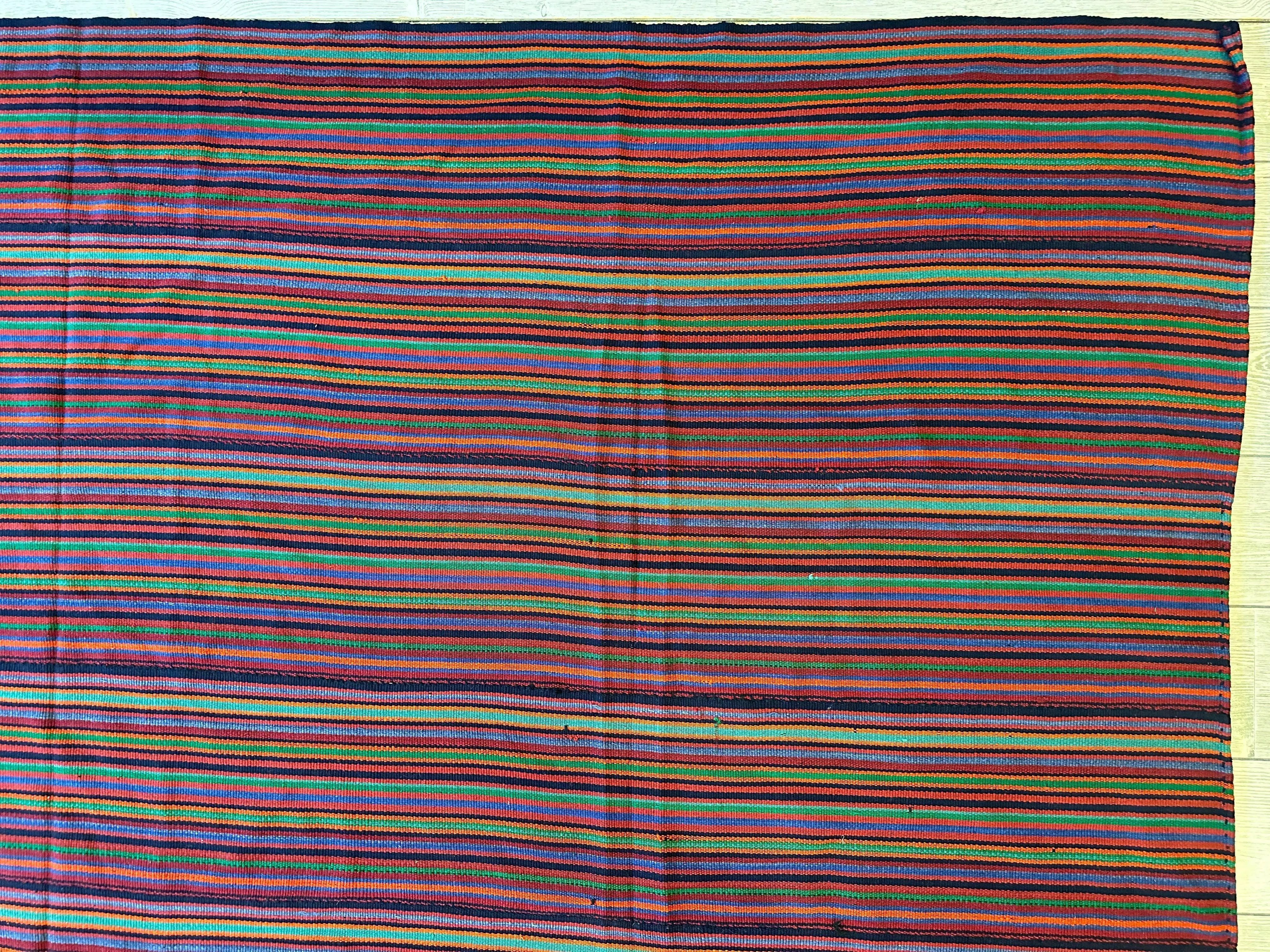 Large Antique Persian Square Rug Jajim Design 9 x 9 Ft Rugistan