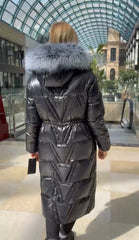 Genuine Silver Fox Fur Down Fill Coat Alaska® Outerwear Company